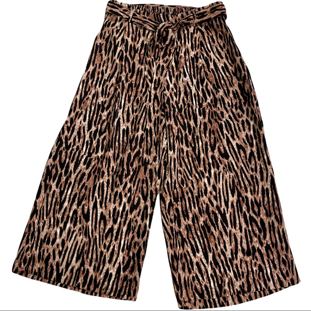 T Tahari Tie Waist Cropped Pants
